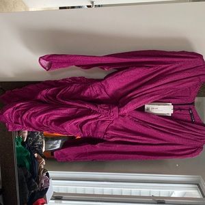 Zara NWT pink polka dot mini